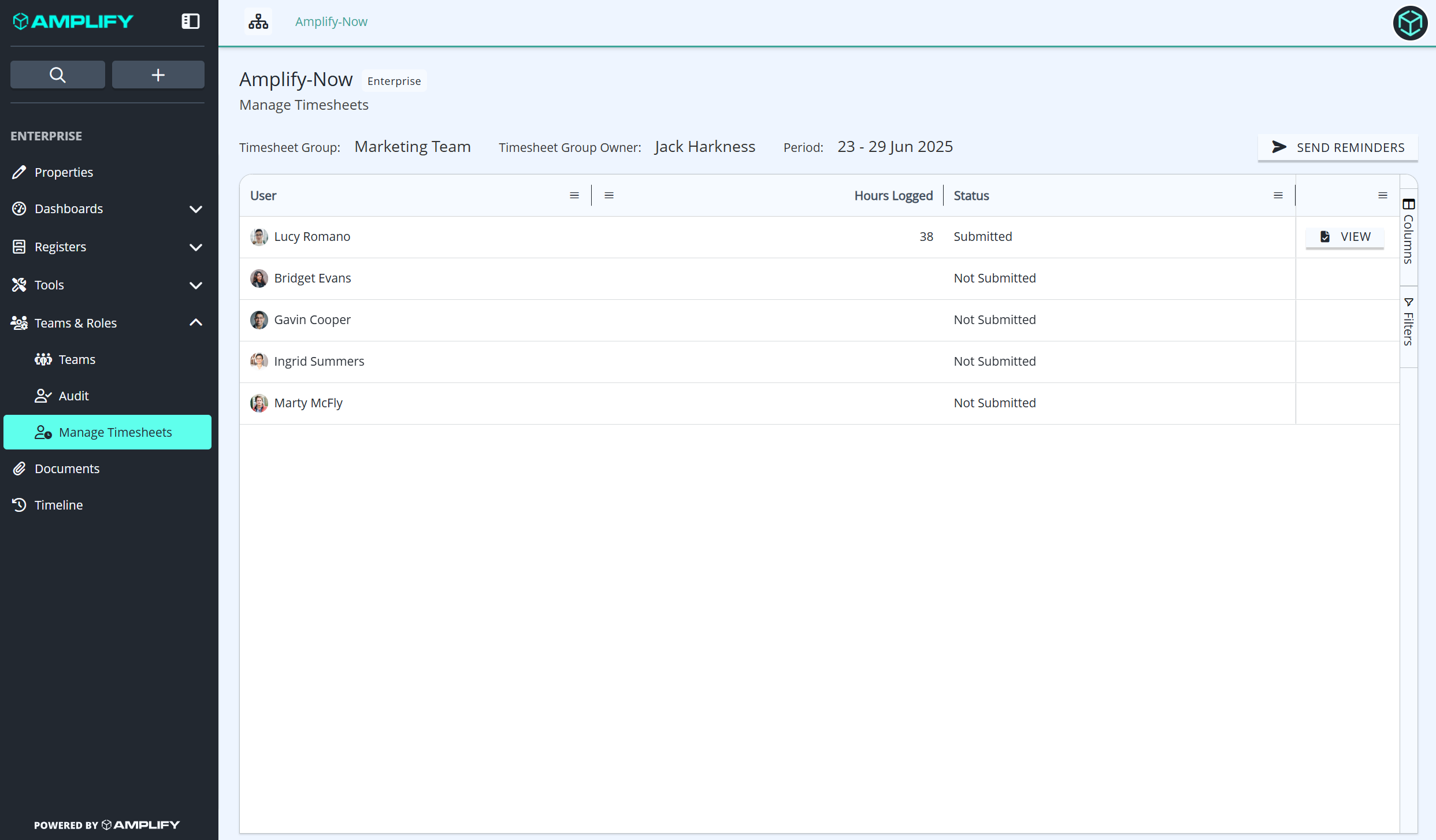 Manage Timesheets - Timesheet Listing.png