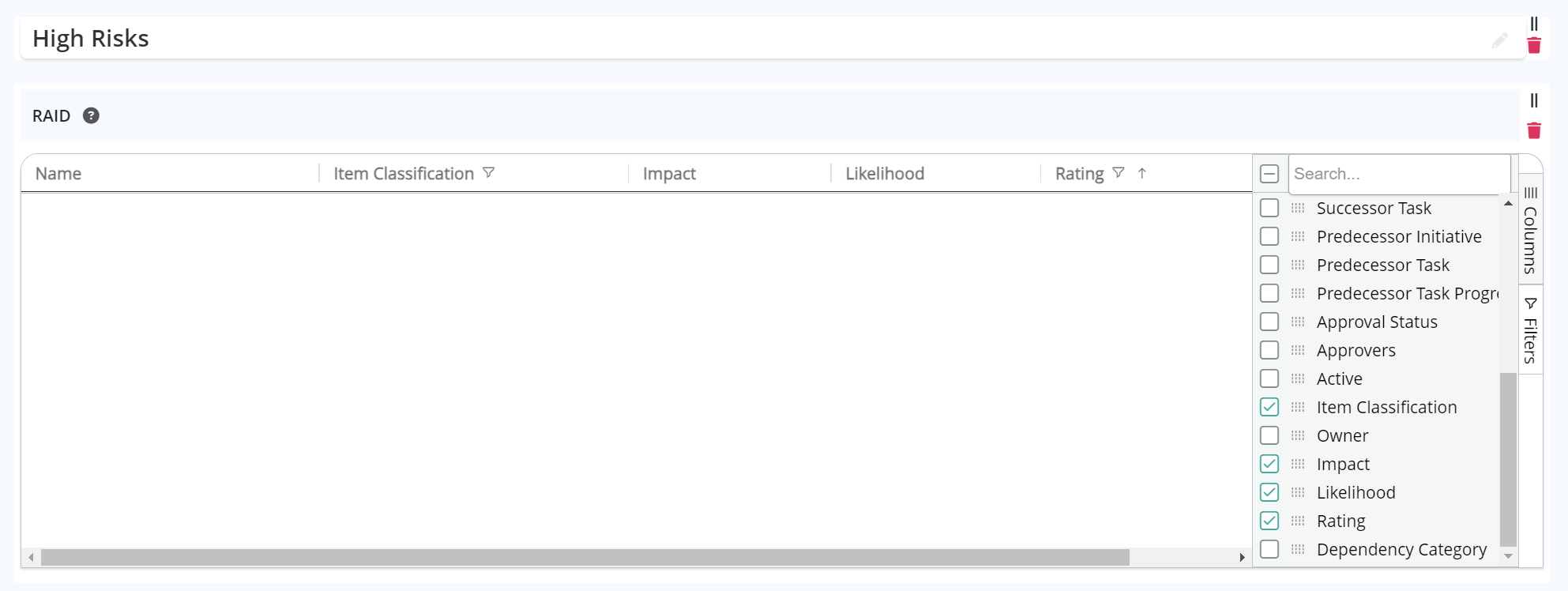 Status Report Template Configuration Amplify